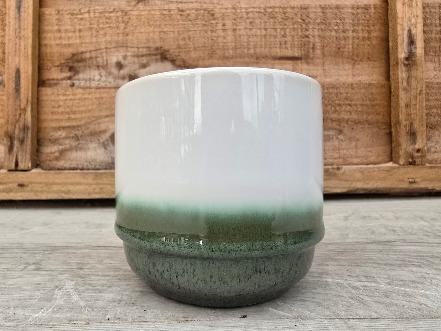 8.5cm Misty Sea Suez Decorative Pot with Drop-In Cactus