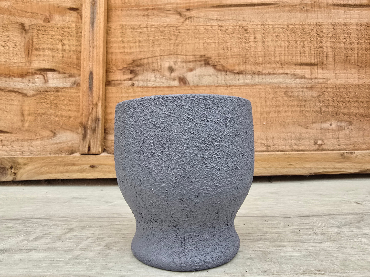 5.5cm Egg Cup Face 'HeHe' Blue Decorative Pot