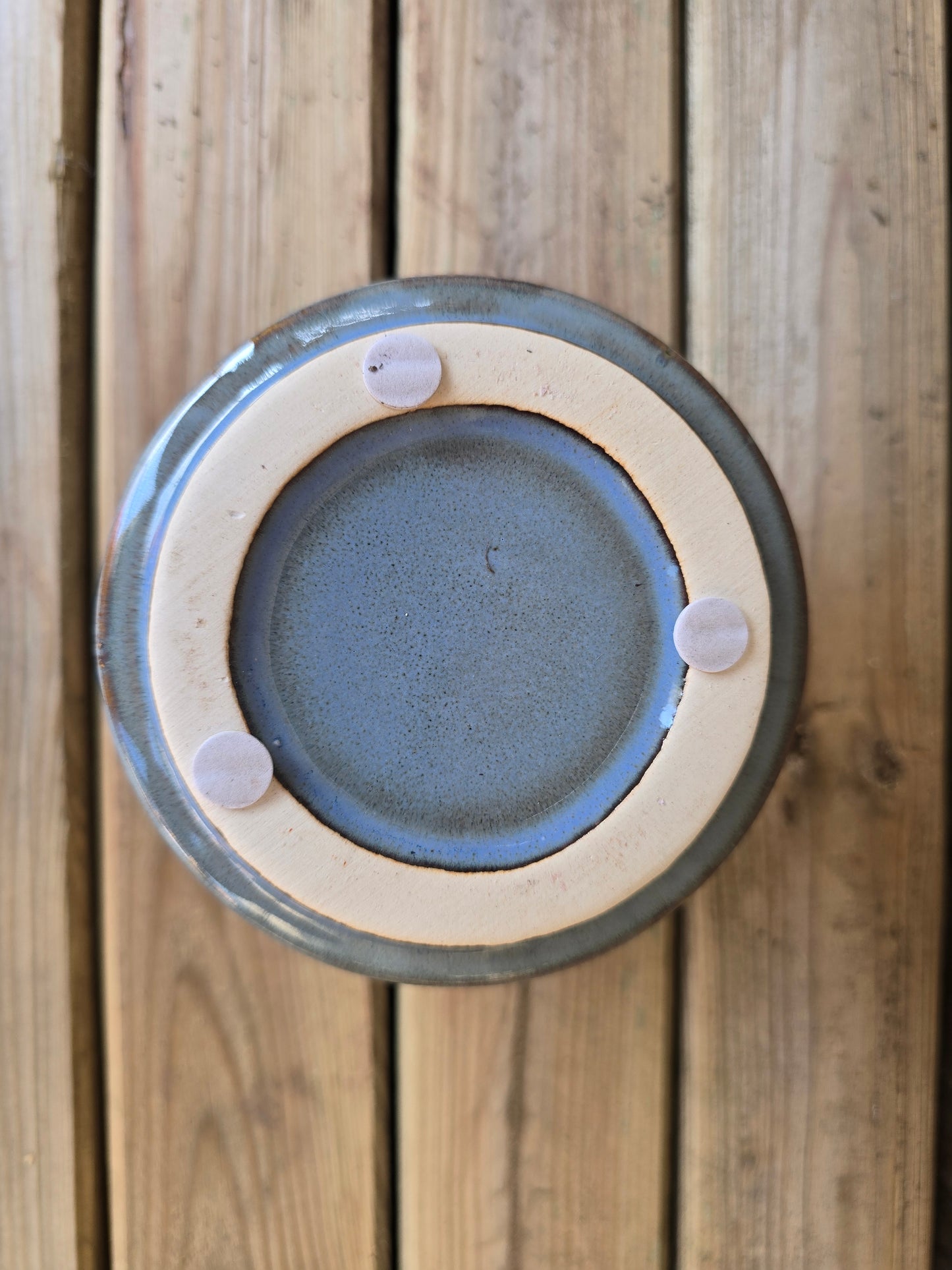 8.5cm Blue Pastel Pot with Drop-In Cactus