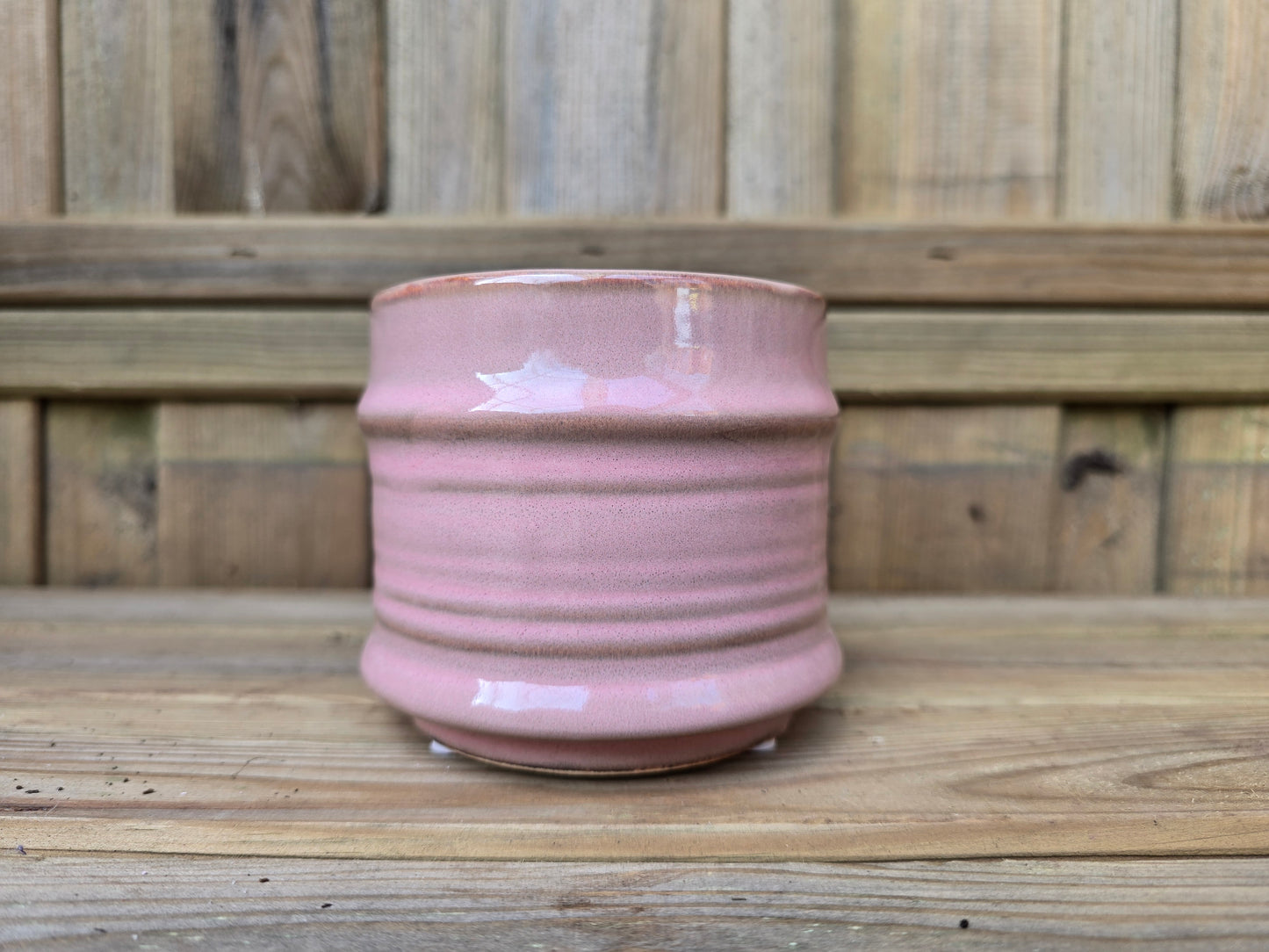 8.5cm Pink Pastel Pot with Drop-In Cactus