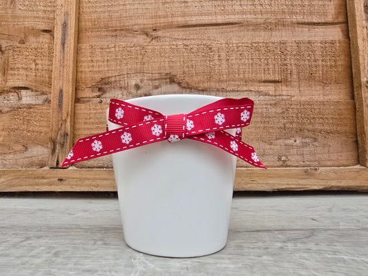 8.5cm Christmas Ribbon Pot