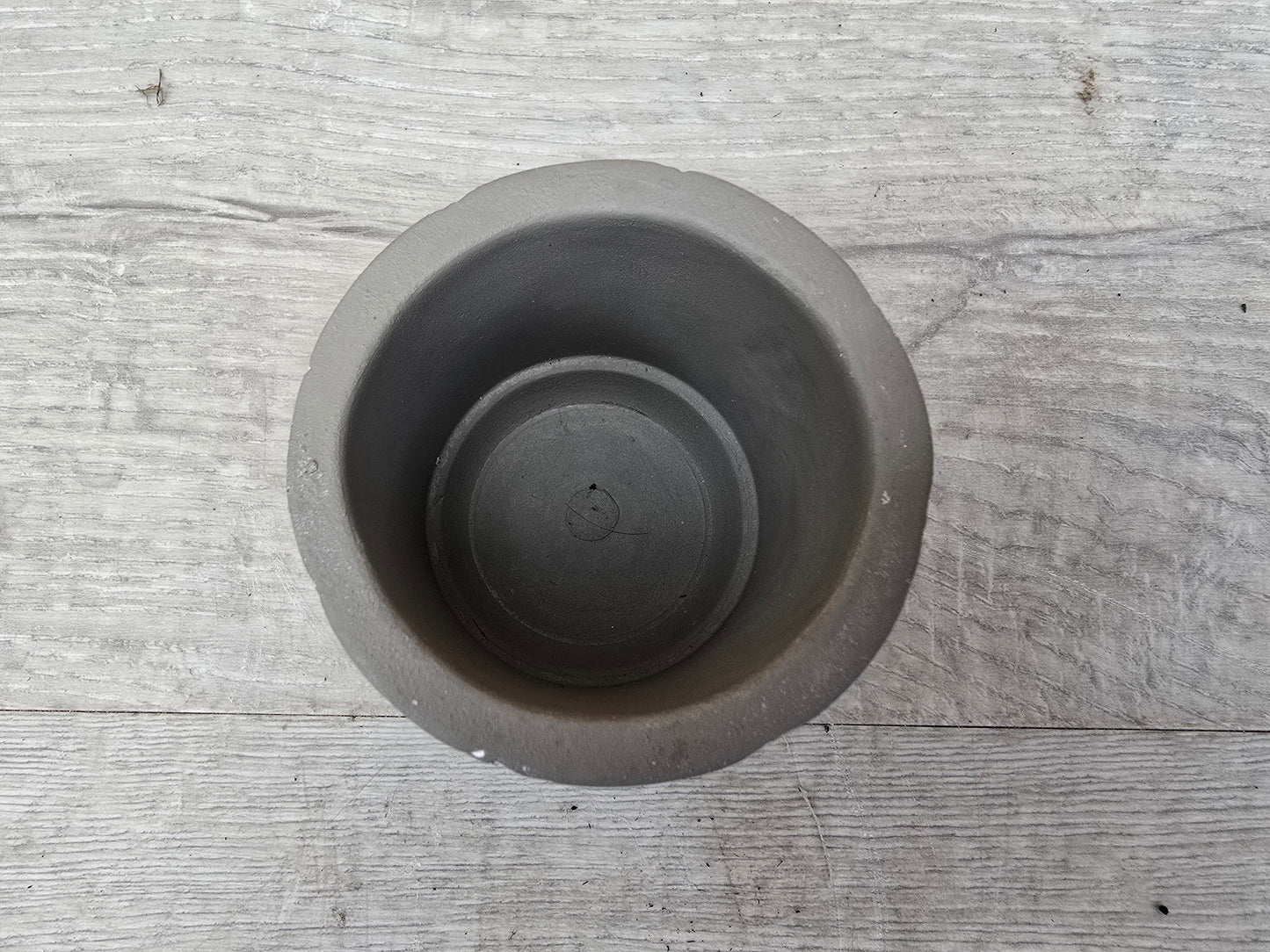 5.5cm Grey Star Pot with Drop-In Cactus