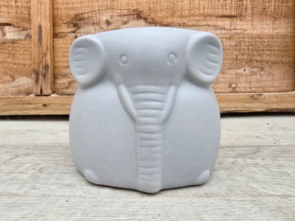 8.5cm Elephant Grey Elephant Pot with Drop-In Succulent
