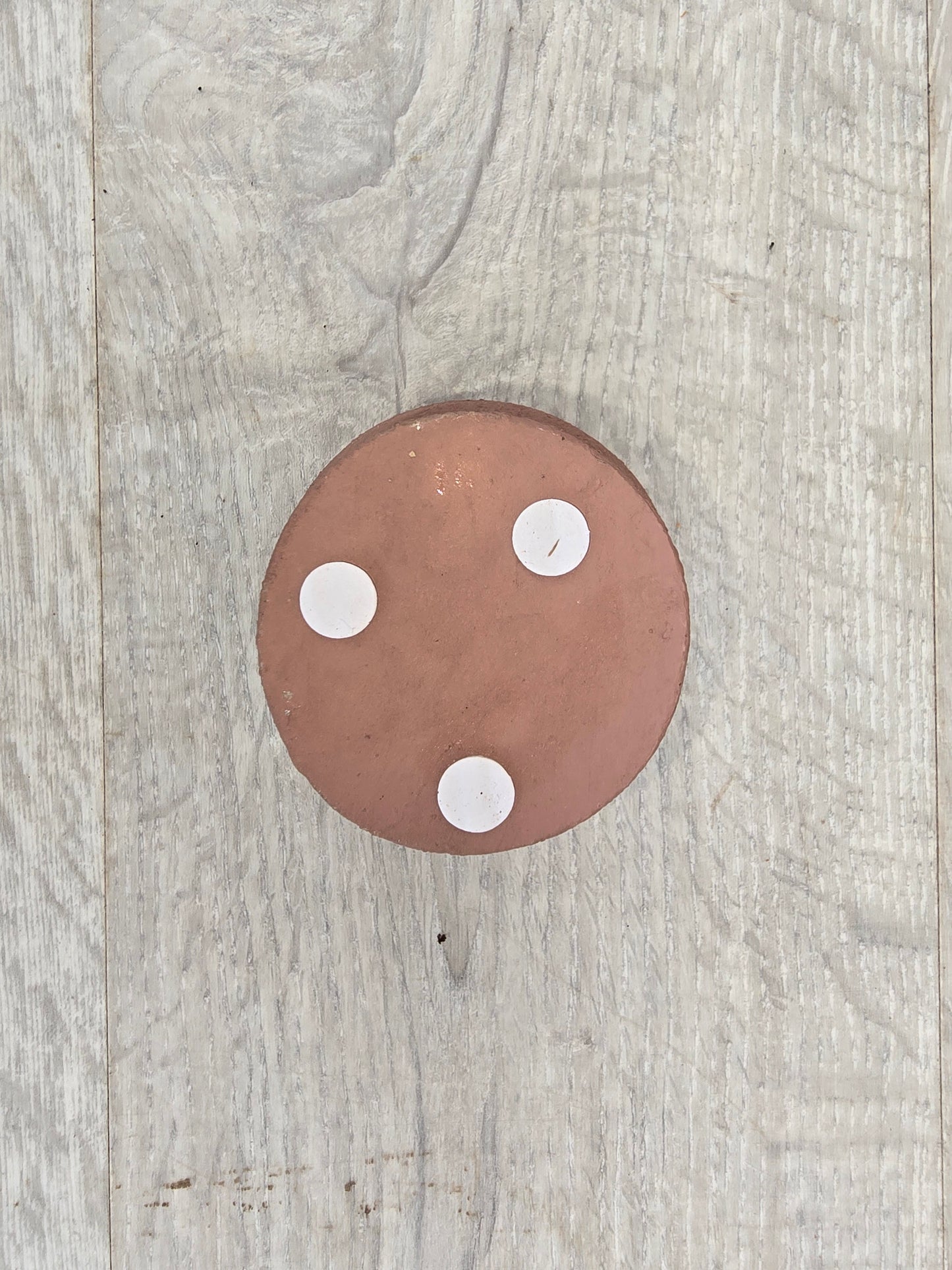 5.5cm Egg Cup Face 'Meh' Sandy Pink Pot with Drop-In Succulent