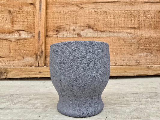 5.5cm Egg Cup Face 'HeHe' Blue Decorative Pot