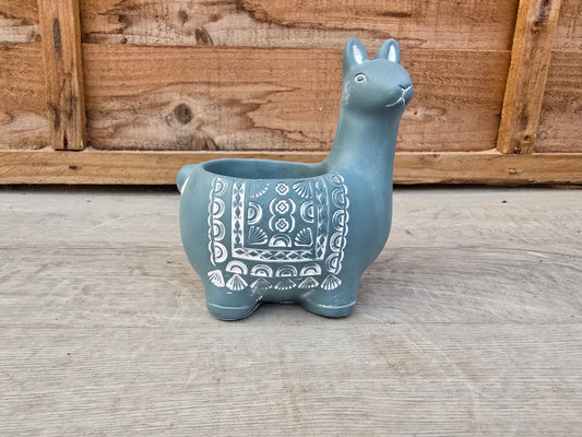 5.5cm Alpaca Blue Decorative Pot
