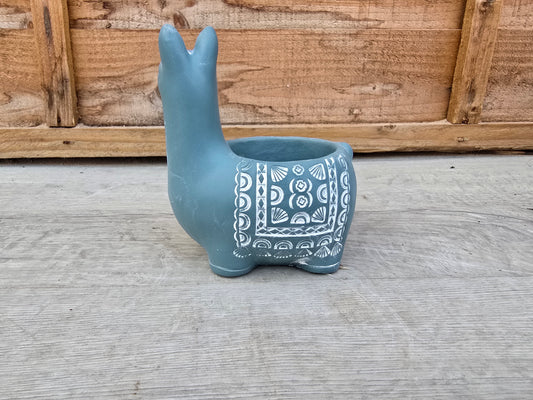 5.5cm Alpaca Blue Decorative Pot