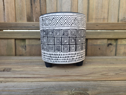 12cm Nazca Geometric Maze Pot