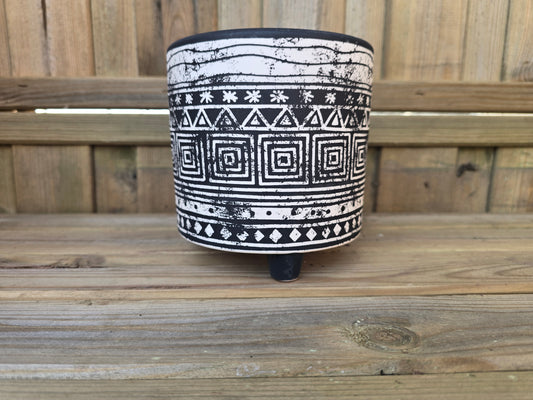 12cm Nazca Tribal Block Pot