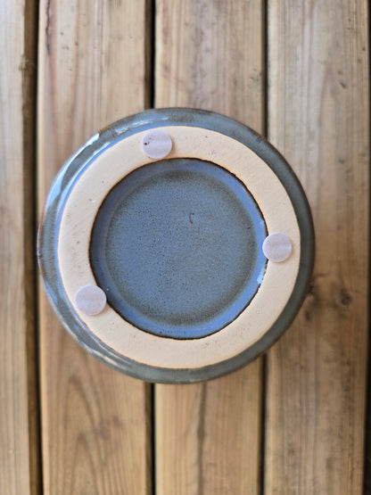 8.5cm Blue Pastel Pot with Drop-In Cactus