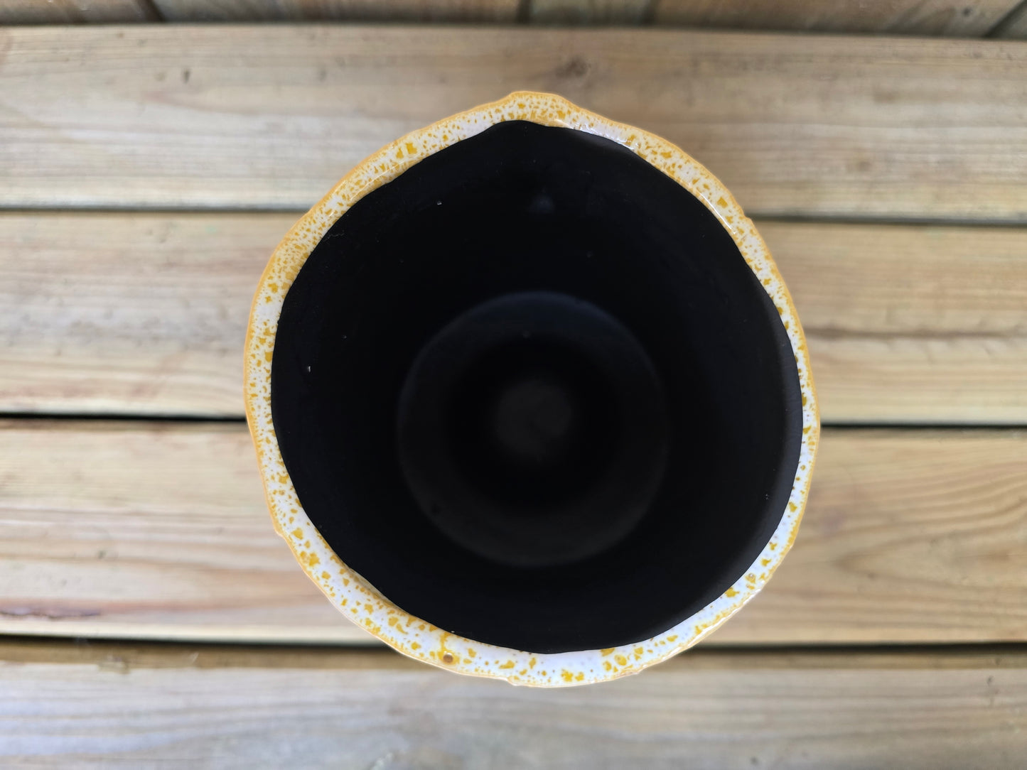 8.5cm Yellow Zamora Face Pot with Drop-In Cactus