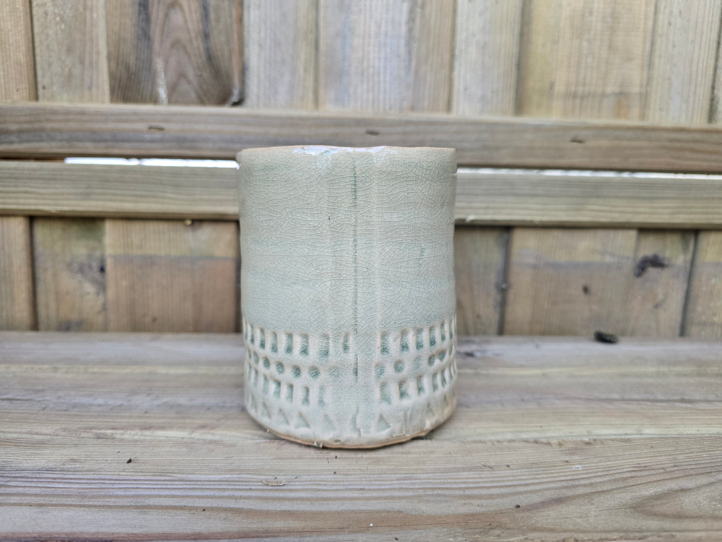 8.5cm Grey Zamora Face Pot with Drop-In Cactus