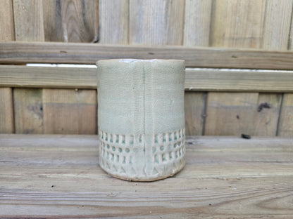 8.5cm Grey Zamora Face Pot with Drop-In Cactus