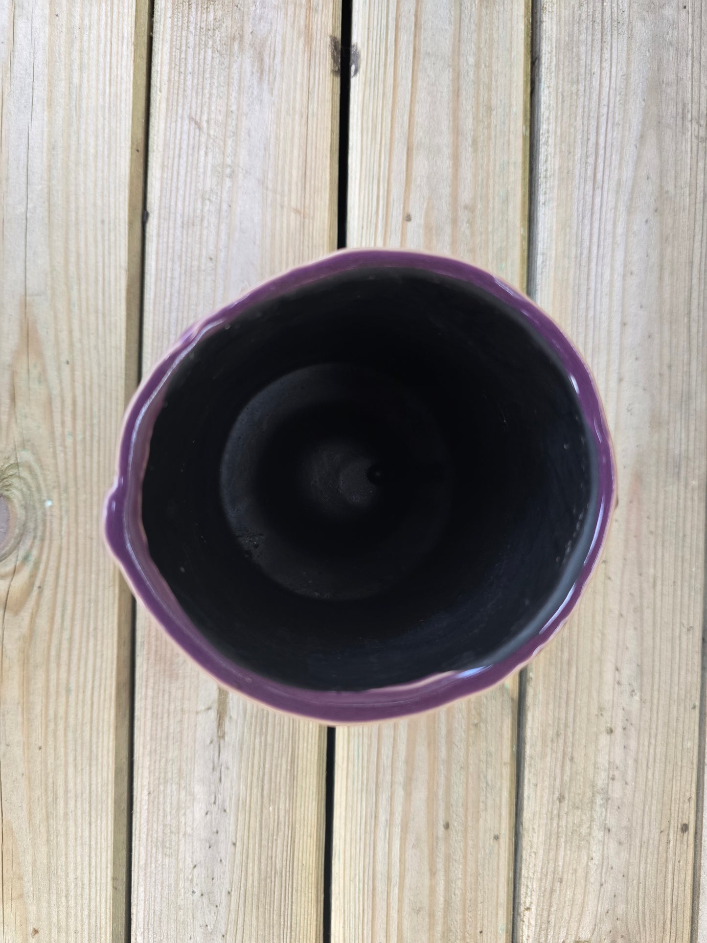 8.5cm Purple Zamora Face Pot with Drop-In Succulent