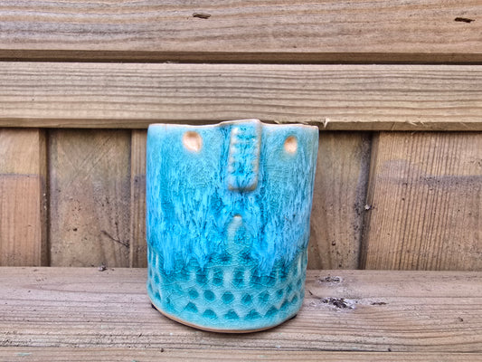 5.5cm Sea Blue Zamora Face Pot Empty