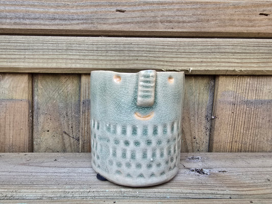 5.5cm Grey Zamora Face Pot Empty